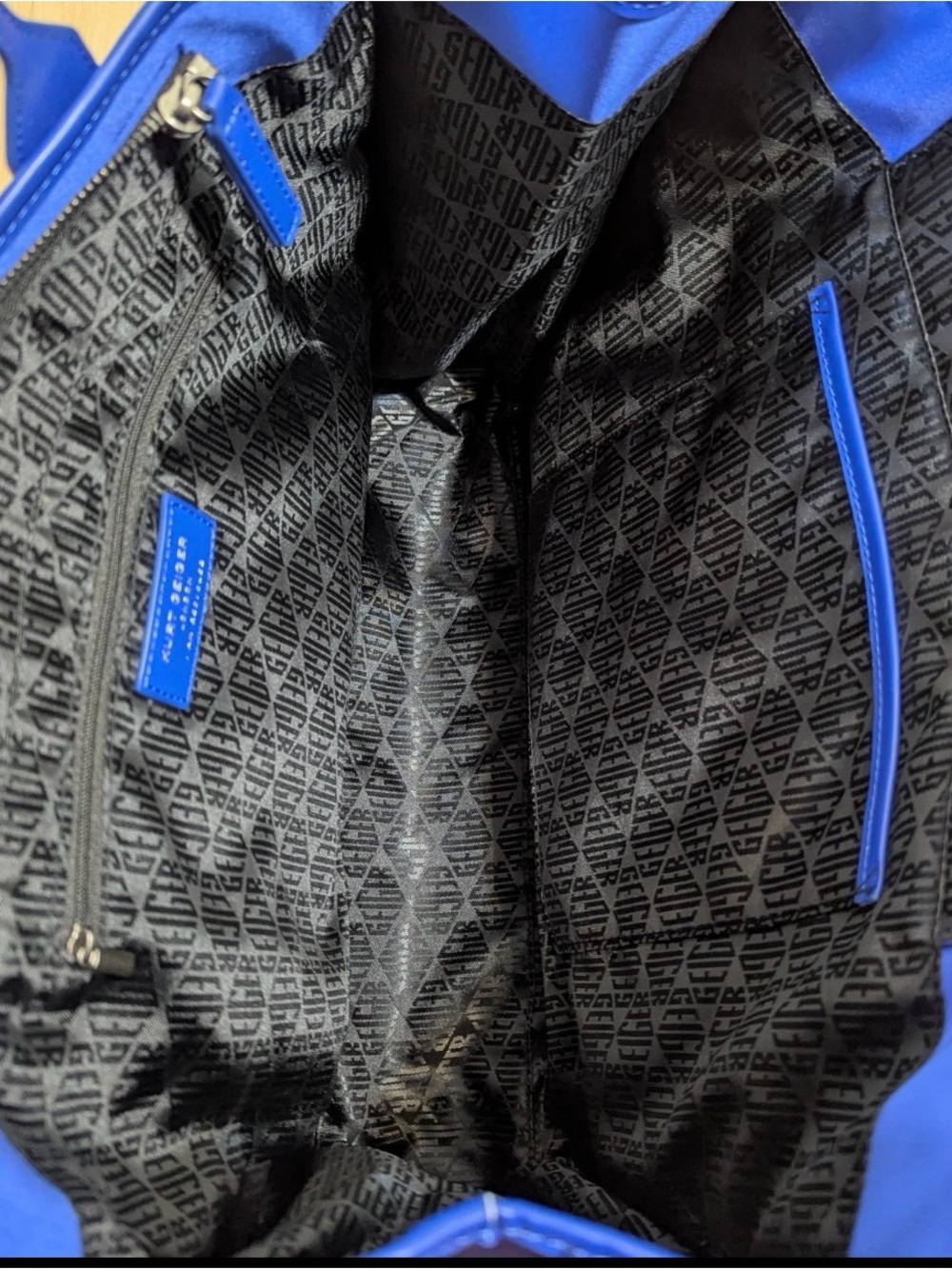 Kurt Geiger Royal Blue Large Quilted Tote with Signature Hardware - Picture 11 of 15